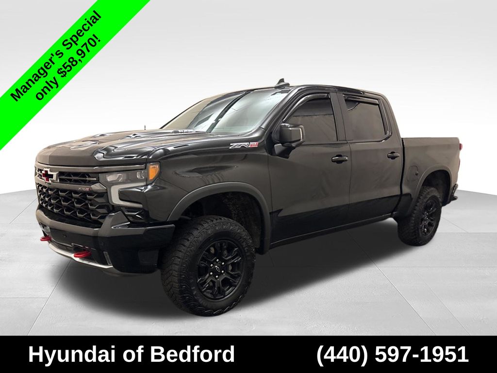 Black 2025 Chevrolet Silverado 1500 ZR2 Crew Cab 4WD Pickup Truck Four-Wheel Drive Automatic