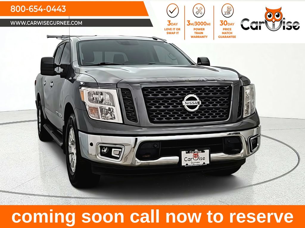Gray (Gun Metallic) 2019 Nissan Titan Pickup Truck Four-Wheel Drive 7-Speed Automatic