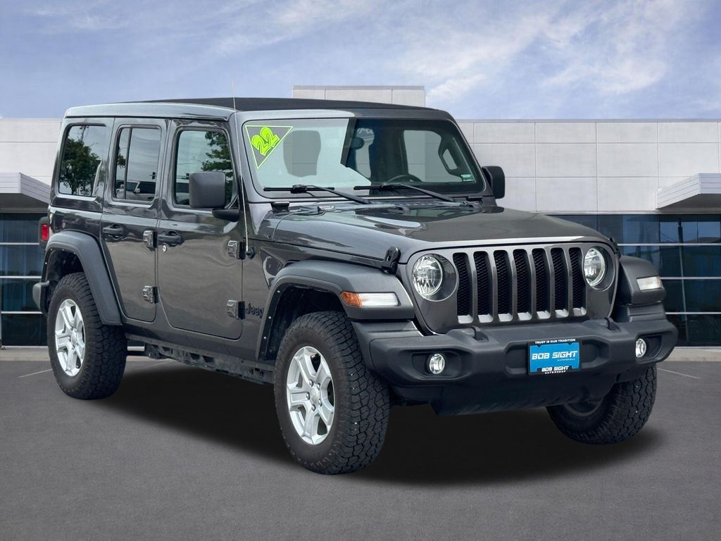 Used 2022 Jeep Wrangler Unlimited Sport S with VIN 1C4HJXDG2NW240557 for sale in Kansas City