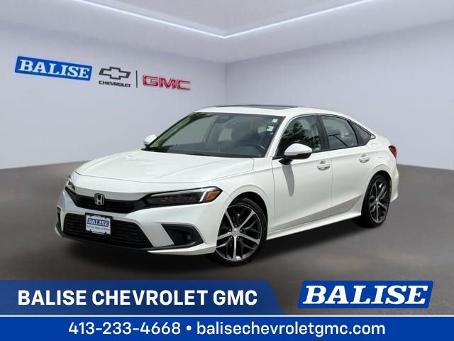 Platinum White Pearl 2024 Honda Civic Sedan Front-Wheel Drive Continuously Variable Transmission