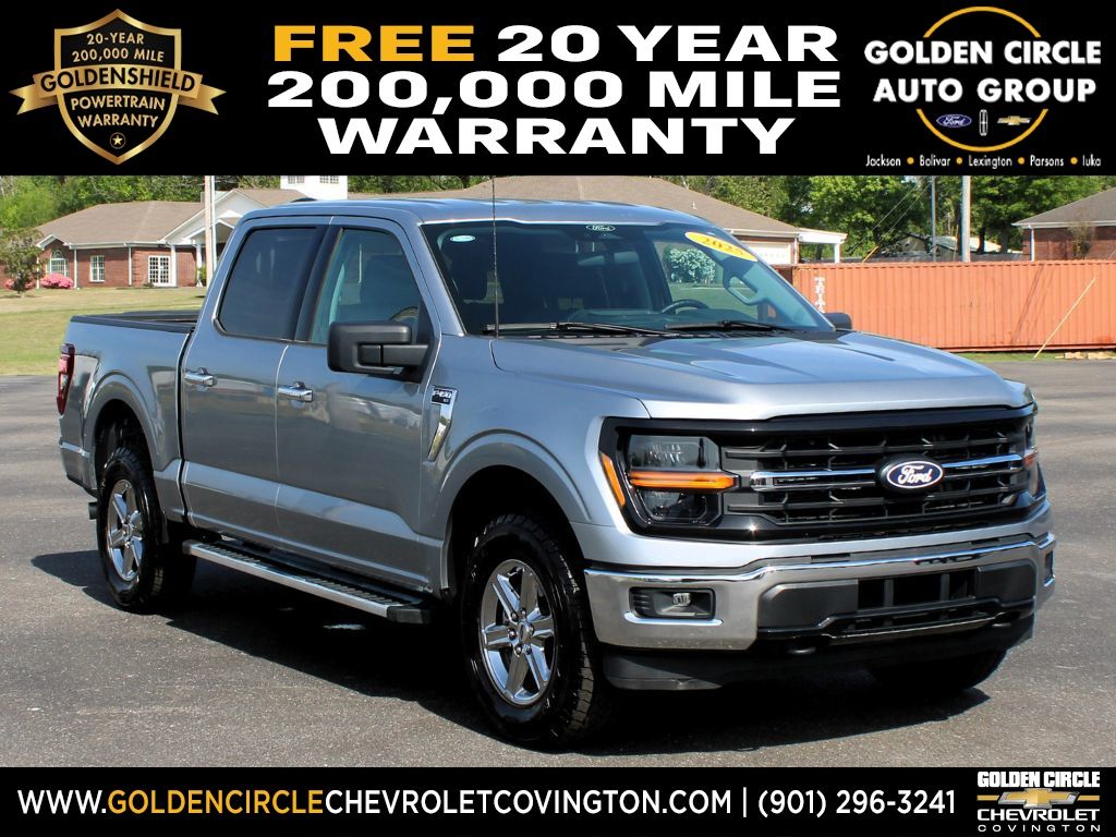Iconic Silver Metallic 2025 Ford F-150 XLT SuperCrew 4WD Pickup Truck Four-Wheel Drive Automatic