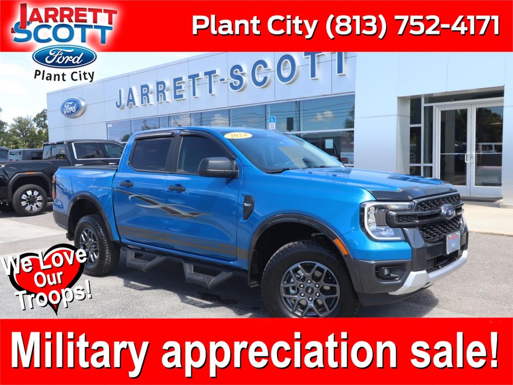 Blue Metallic 2024 Ford Ranger XLT SuperCrew RWD Pickup Truck 4X2 Automatic