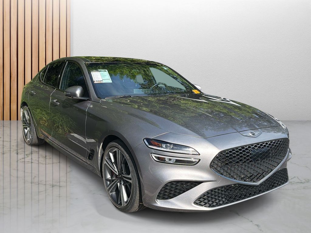 Silver 2024 Genesis G70 Sedan Rear-Wheel Drive 8-Speed Automatic