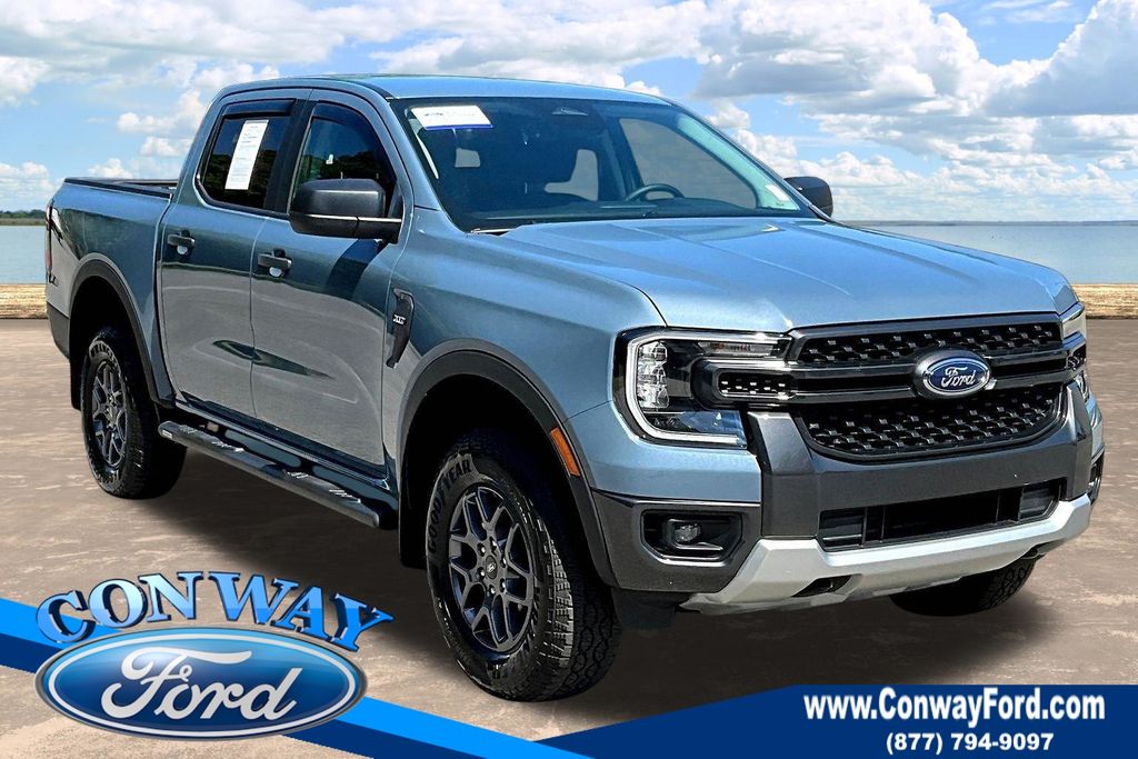 Blue (Azure Gray Metallic) 2025 Ford Ranger Pickup Truck Four-Wheel Drive Automatic