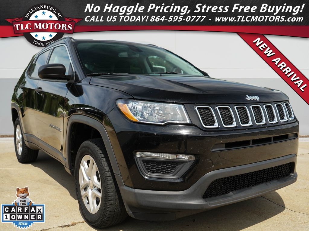 Diamond Black Crystal Pearlcoat 2020 Jeep Compass SUV / Crossover Four-Wheel Drive 9-Speed Automatic