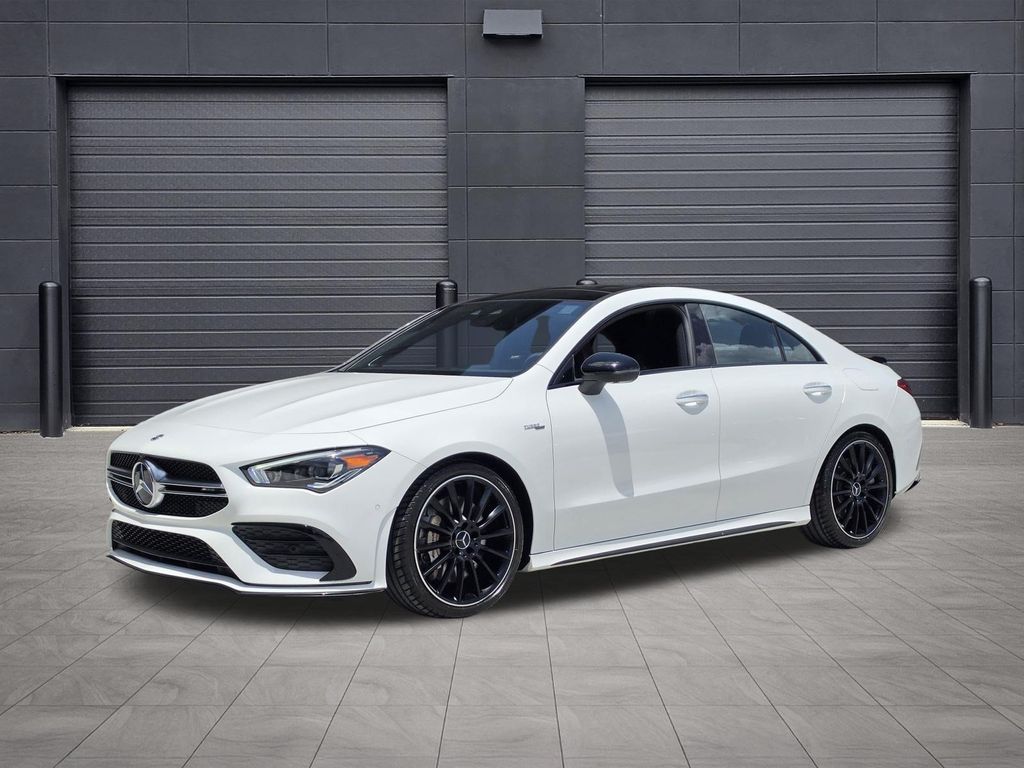 Polar White 2023 Mercedes-Benz CLA Coupe All-Wheel Drive 7-Speed Automatic
