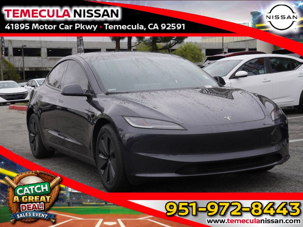 Stealth Gray 2025 Tesla Model 3 Long Range RWD Sedan Rear-Wheel Drive 1-Speed Automatic