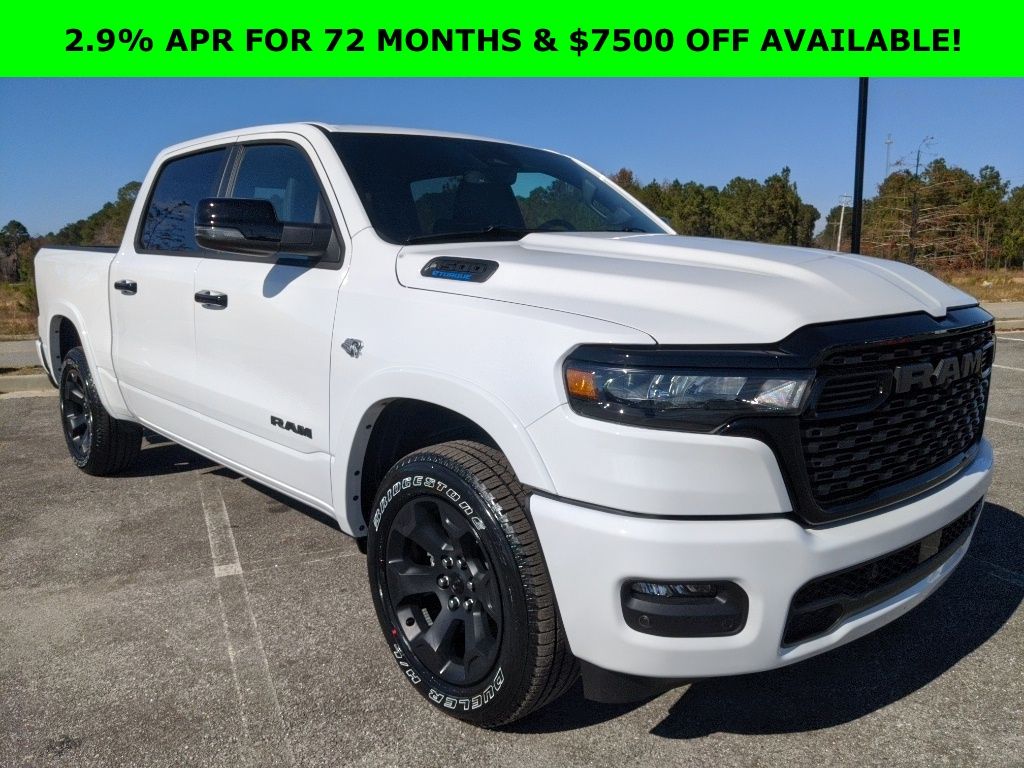 Bright White Clearcoat 2026 RAM 1500 Big Horn Crew Cab 4WD Pickup Truck Four-Wheel Drive 8-Speed Automatic