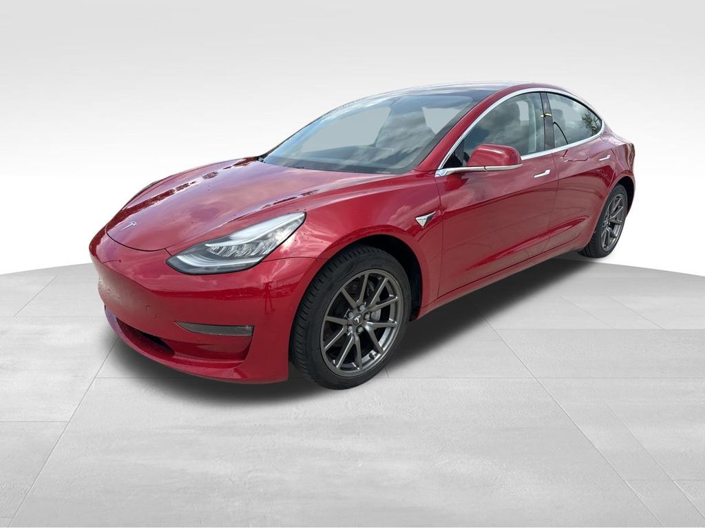 2018 Red Multi-Coat Tesla Model 3 Long Range AWD Sedan