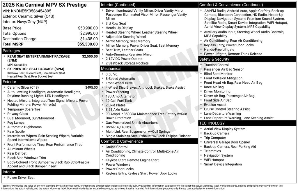 New 2025 White Kia SX Prestige image 2