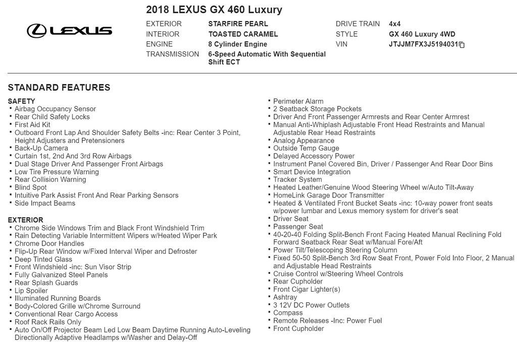 2018 Lexus GX 460 Luxury 19