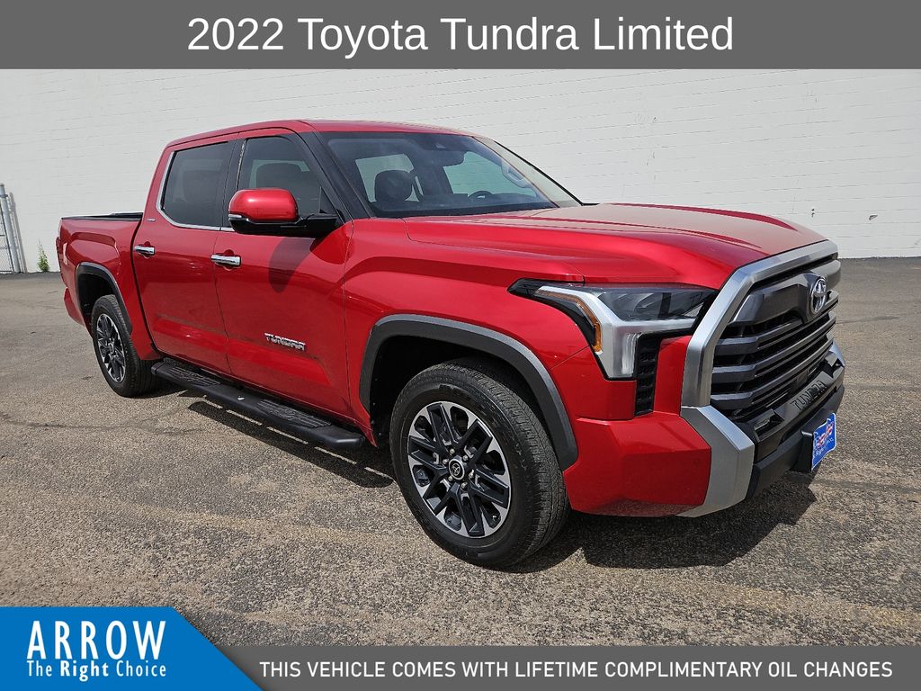 Red 2022 Toyota Tundra Limited CrewMax Cab RWD Pickup Truck 4X2 Automatic