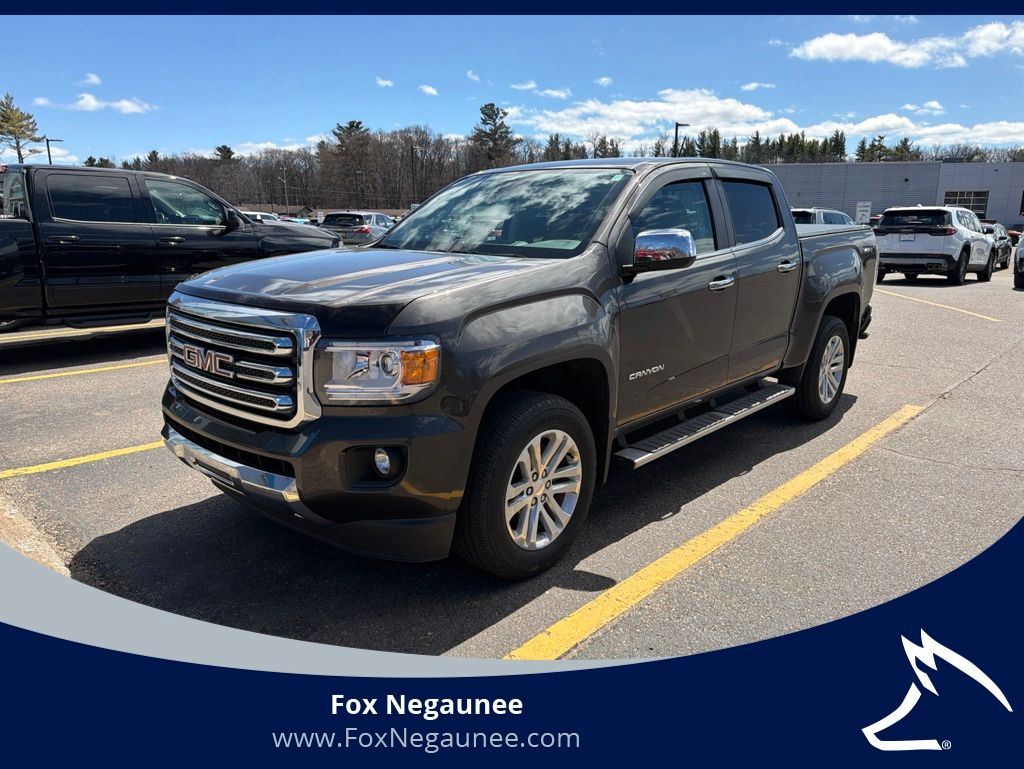 Smokey Quartz Metallic 2019 GMC Canyon SLT Crew Cab 4WD Pickup Truck Four-Wheel Drive 8-Speed Automatic