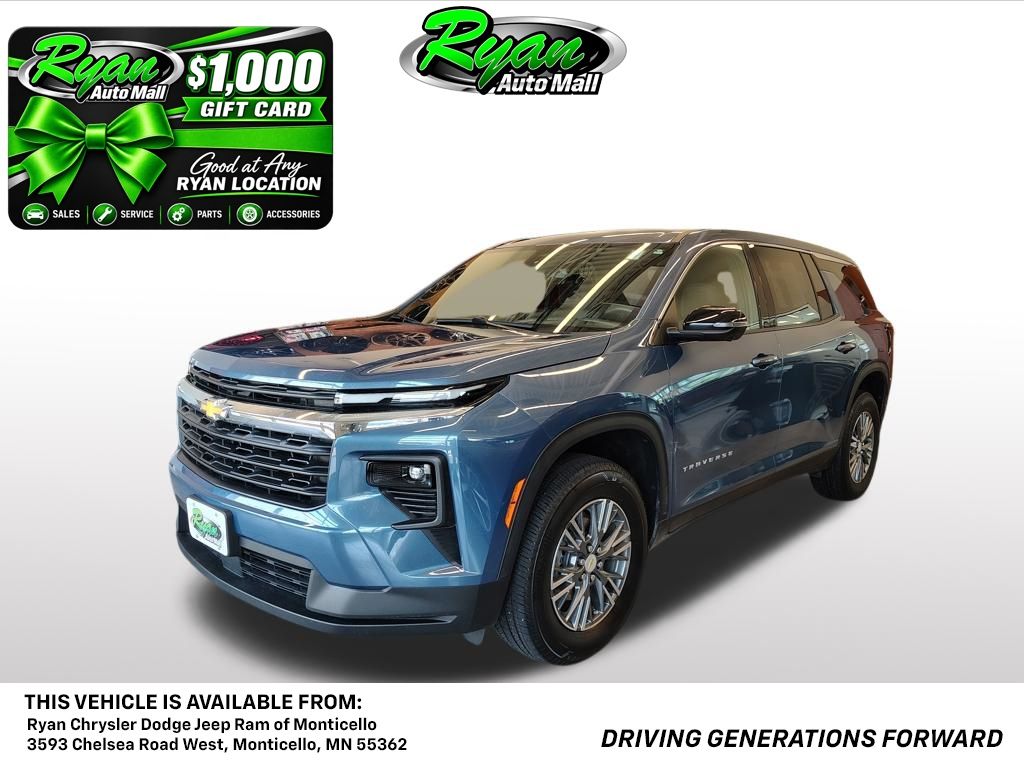 Lakeshore Blue Metallic 2024 Chevrolet Traverse SUV / Crossover Front-Wheel Drive 8-Speed Automatic
