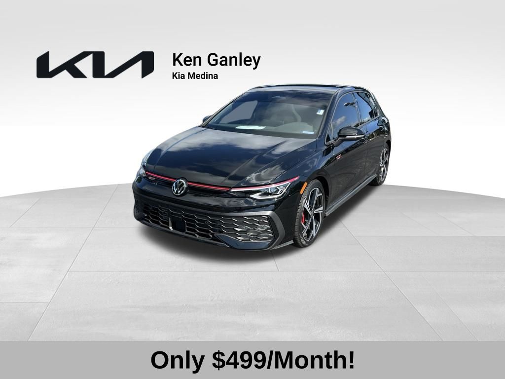 Mythos Black Metallic 2026 Volkswagen Golf GTI Hatchback Front-Wheel Drive 7-Speed Dual Clutch