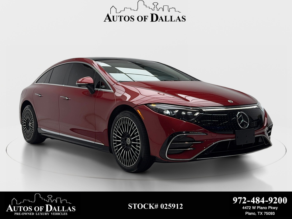 Red 2023 Mercedes-Benz EQS Sedan All-Wheel Drive 1-Speed Automatic