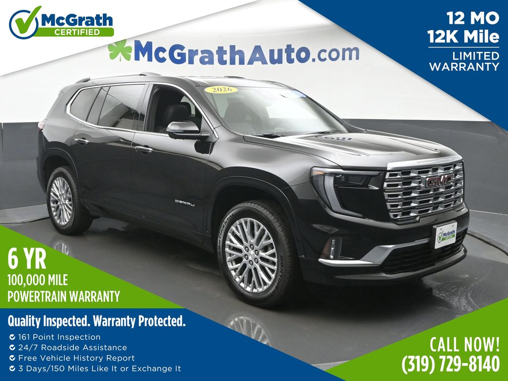 Black (Ebony Twilight Metallic) 2026 GMC Acadia SUV / Crossover Four-Wheel Drive 8-Speed Automatic