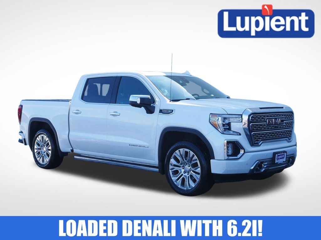 White Frost Tricoat 2021 GMC Sierra 1500 Denali Crew Cab 4WD Pickup Truck Four-Wheel Drive Automatic