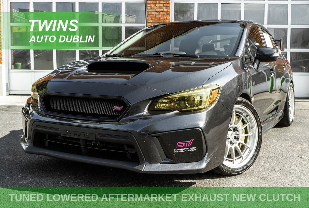 Dark Gray Metallic 2018 Subaru WRX STI Sedan All-Wheel Drive 6-Speed Manual