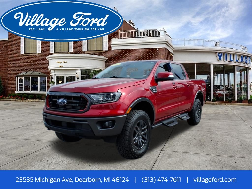 Red Metallic 2021 Ford Ranger Lariat SuperCrew 4WD Pickup Truck Four-Wheel Drive Automatic