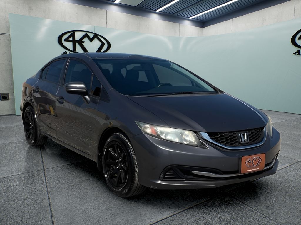 Gray 2015 Honda Civic Sedan Front-Wheel Drive Continuously Variable Transmission