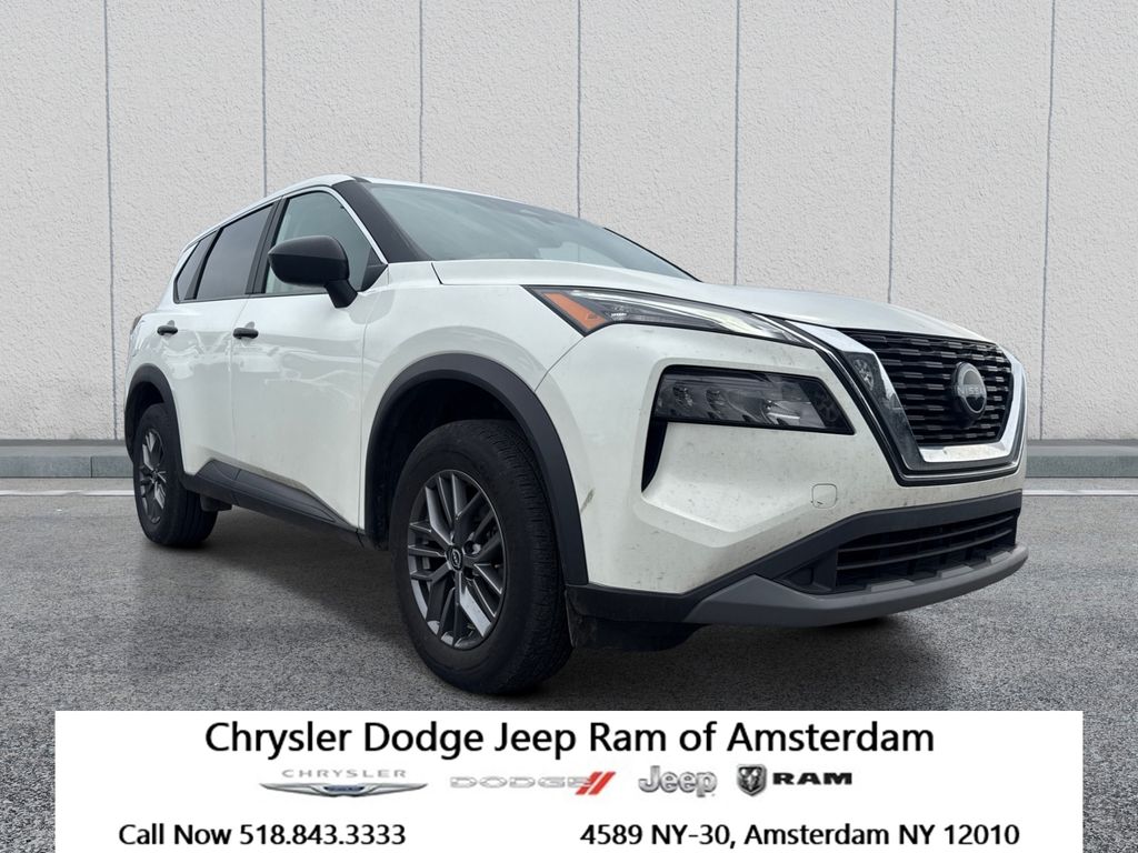 Glacier White 2023 Nissan Rogue S AWD SUV / Crossover All-Wheel Drive Continuously Variable Transmission