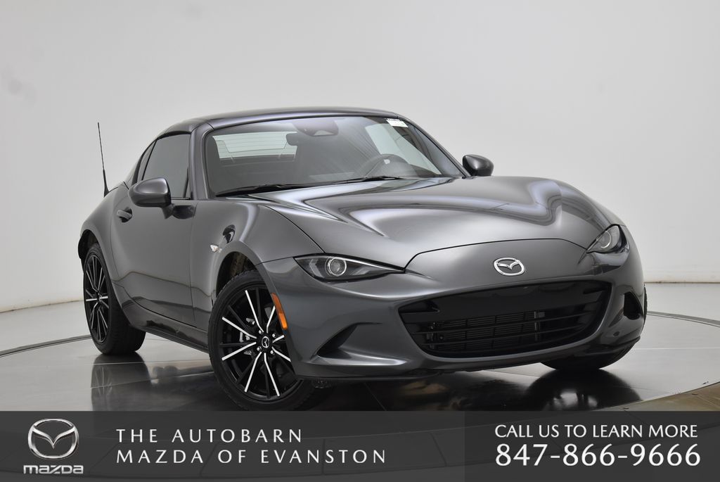 Machine Gray Metallic 2025 Mazda MX-5 Miata RF Grand Touring RWD Convertible Rear-Wheel Drive 6-Speed Manual