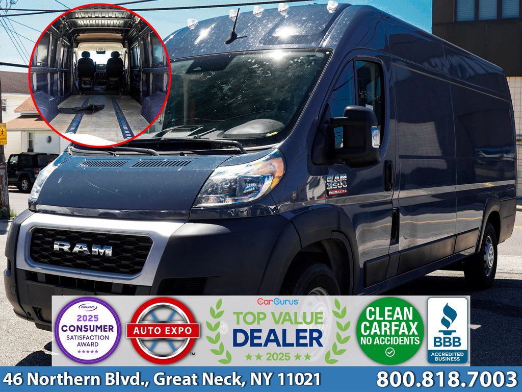 Blue 2022 RAM ProMaster 3500 159 High Roof Extended Cargo Van FWD Van Front-Wheel Drive 9-Speed Automatic