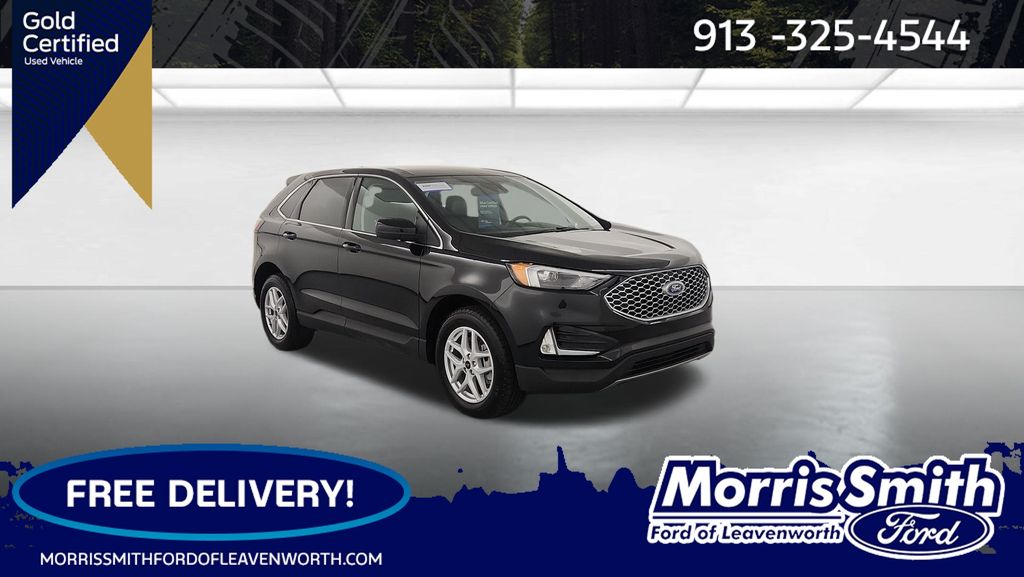 Agate Black Metallic 2024 Ford Edge SEL AWD SUV / Crossover All-Wheel Drive 8-Speed Automatic