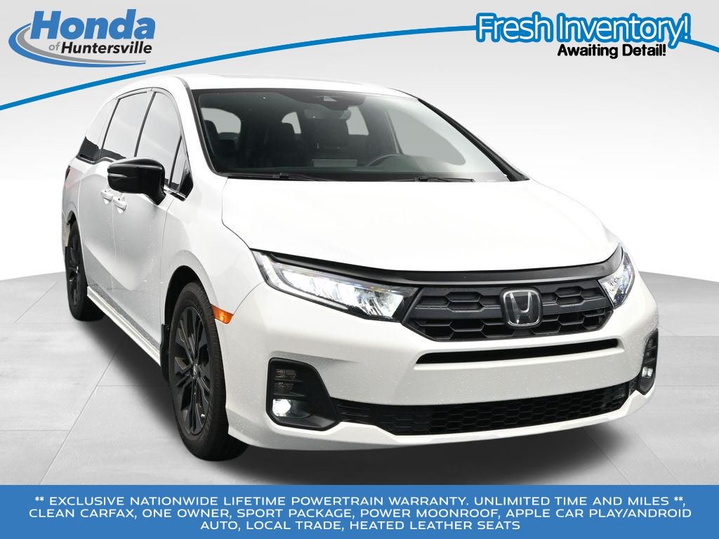 Platinum White Pearl 2025 Honda Odyssey Sport-L FWD Minivan Front-Wheel Drive Automatic