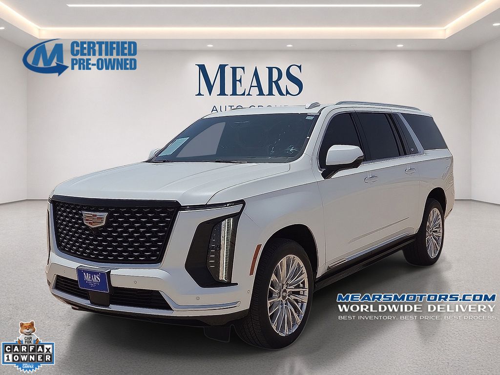 Crystal White Tricoat 2025 Cadillac Escalade ESV Premium Luxury 4WD SUV / Crossover Four-Wheel Drive Automatic