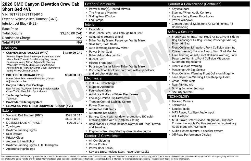 Used 2026 GMC Canyon Truck