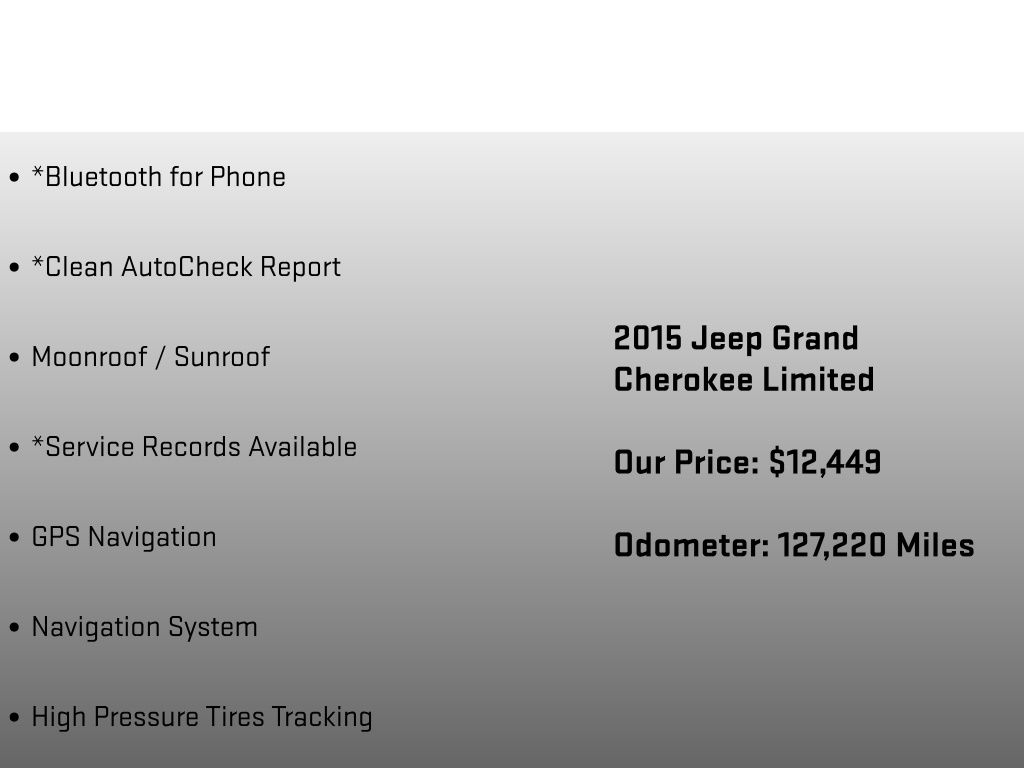 2015 Jeep Grand Cherokee Limited White at Bob Ruth Ford