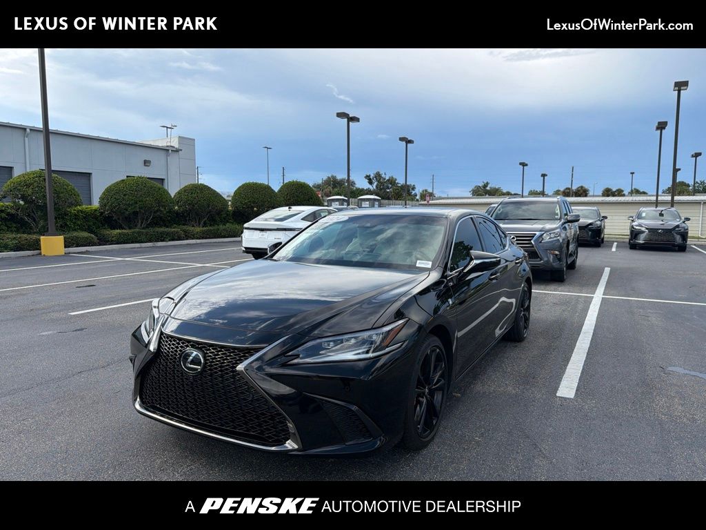 Black (Obsidian) 2024 Lexus ES Hybrid Sedan Front-Wheel Drive Continuously Variable Transmission