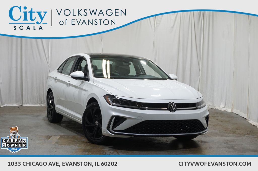 Opal White 2025 Volkswagen Jetta Sedan Front-Wheel Drive 8-Speed Automatic