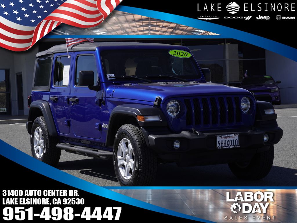 Ocean Blue Metallic Clearcoat 2020 Jeep Wrangler SUV / Crossover Four-Wheel Drive 8-Speed Automatic