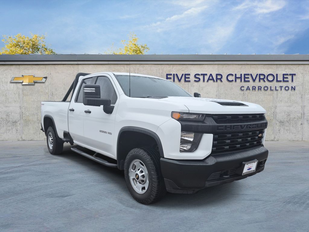 Summit White 2021 Chevrolet Silverado 2500HD Work Truck Double Cab 4WD Pickup Truck Four-Wheel Drive 6-Speed Automatic
