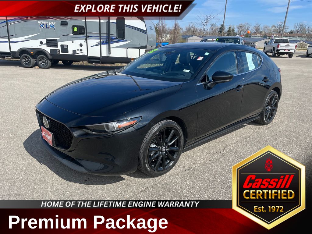 Jet Black Mica 2022 Mazda MAZDA3 Premium Hatchback FWD Hatchback Front-Wheel Drive 6-Speed Automatic