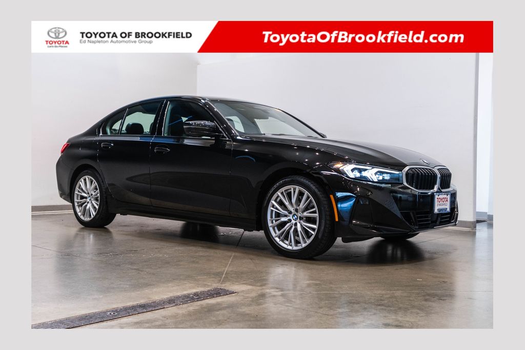 Jet Black 2023 BMW 3 Series Sedan All-Wheel Drive 8-Speed Automatic