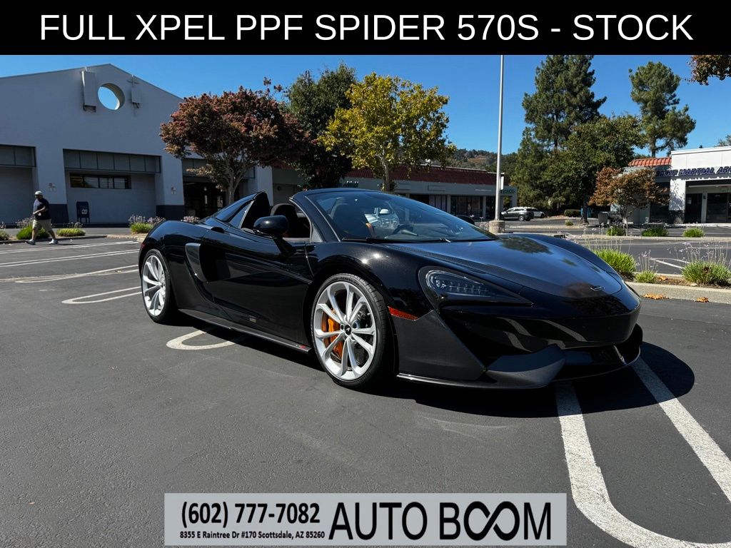 Onyx Black 2019 McLaren 570S Convertible Rear-Wheel Drive 7-Speed Automatic