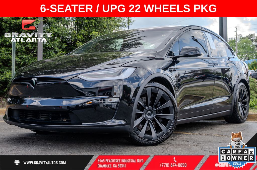 Solid Black 2023 Tesla Model X Standard Range AWD Sedan All-Wheel Drive 1-Speed Automatic