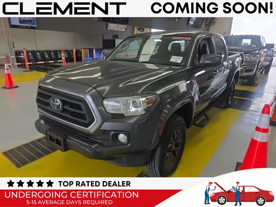 Magnetic Gray Metallic 2023 Toyota Tacoma SR5 V6 Double Cab 4WD Pickup Truck Four-Wheel Drive 6-Speed Automatic