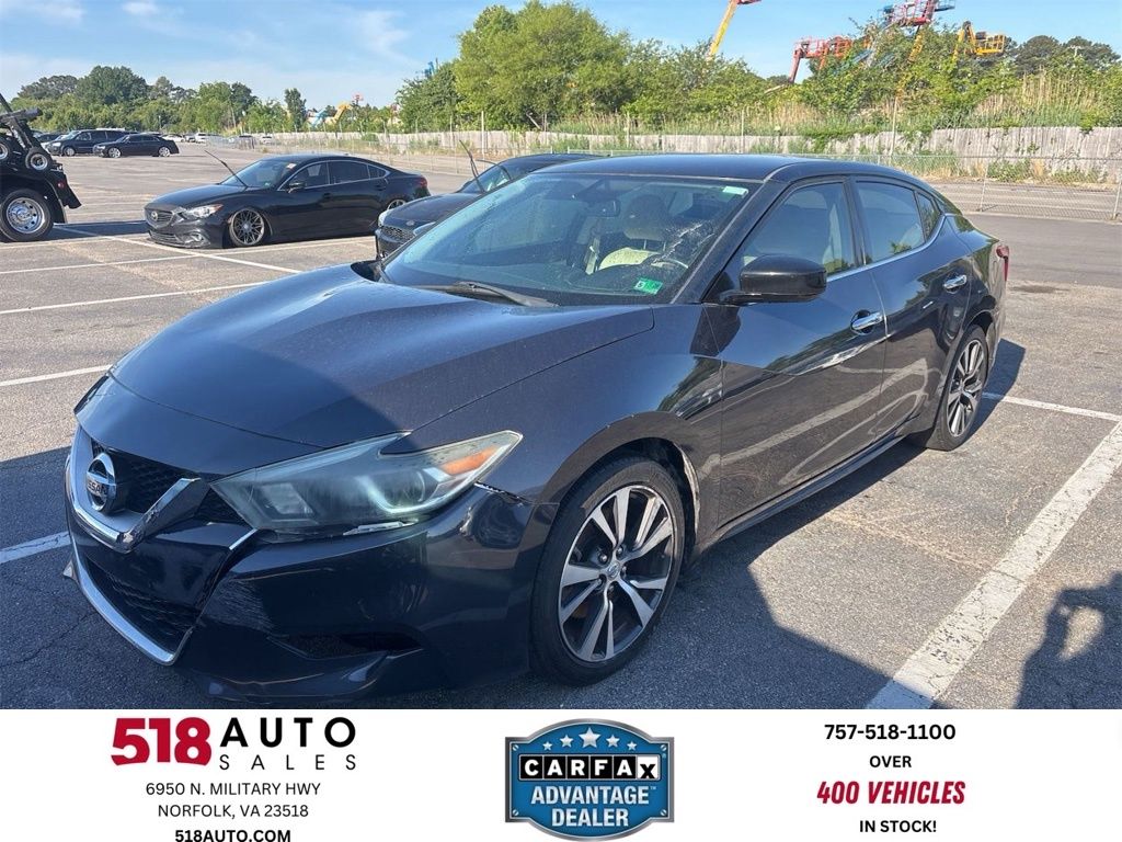 Blue 2016 Nissan Maxima S Sedan Front-Wheel Drive Continuously Variable Transmission