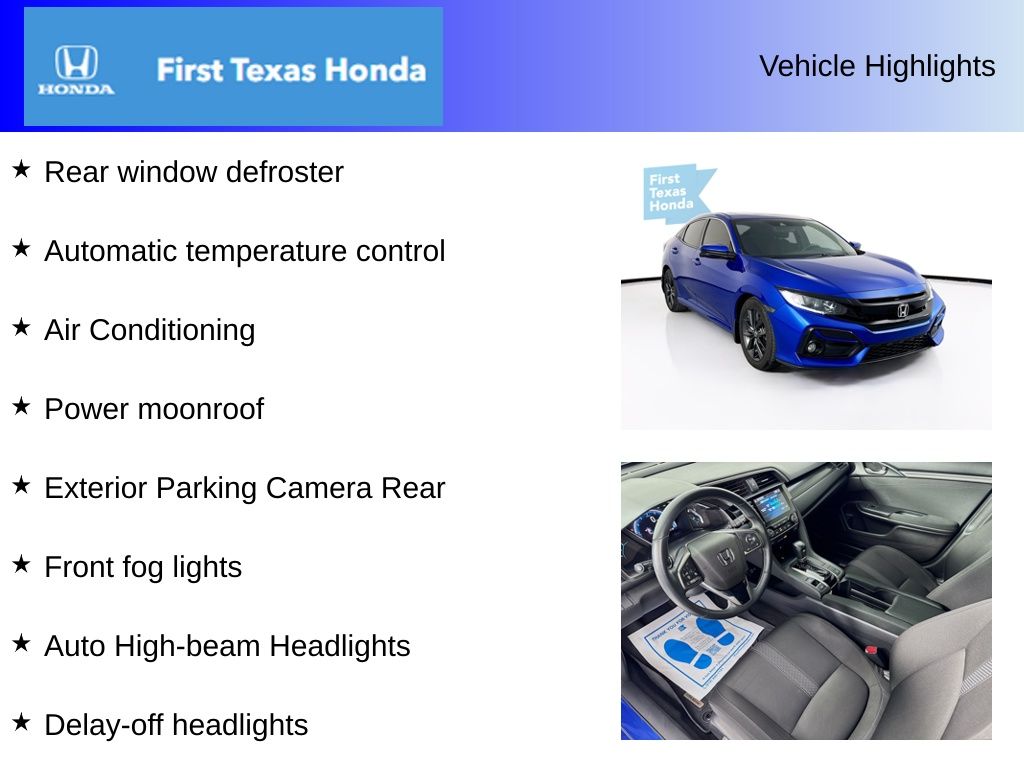 Used Car 2020 Honda Civic  Ex For Sale Under $25,000 In Austin, Texas