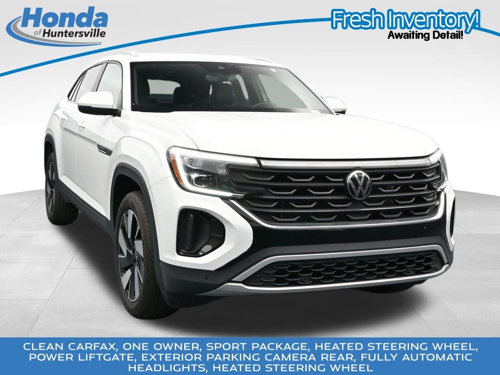 White 2025 Volkswagen Atlas Cross Sport SE FWD with Technology SUV / Crossover Front-Wheel Drive 8-Speed Automatic