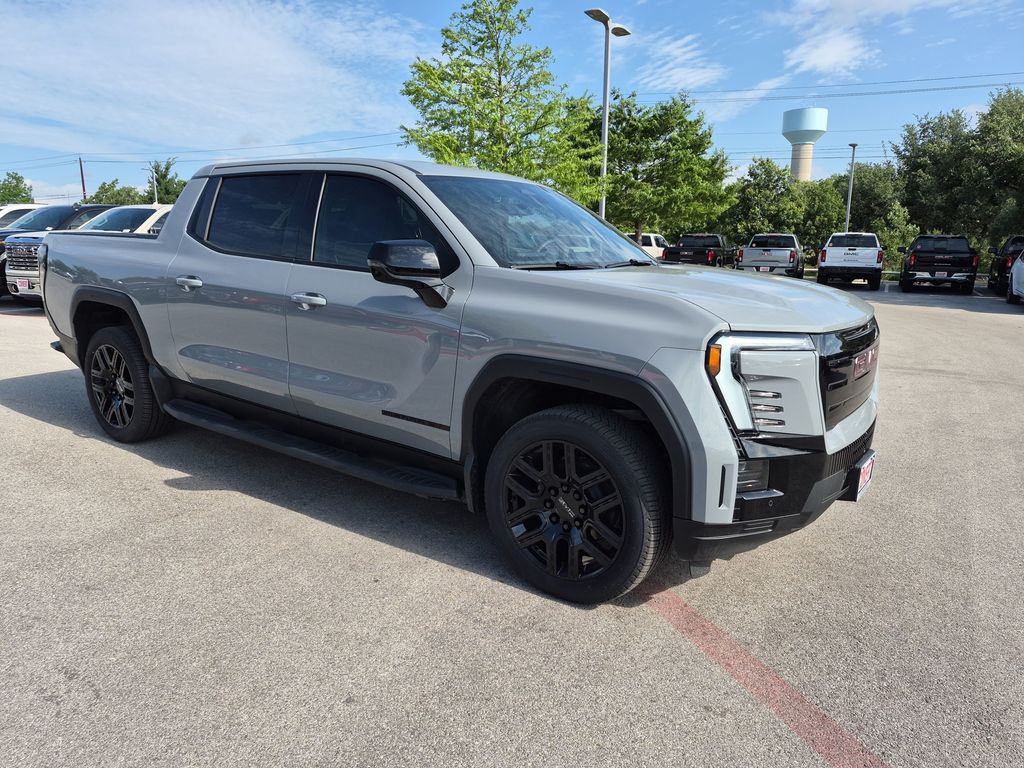 Gray 2026 GMC Sierra EV Elevation Crew Cab (Extended Range) e4WD Pickup Truck All-Wheel Drive 1-Speed Automatic