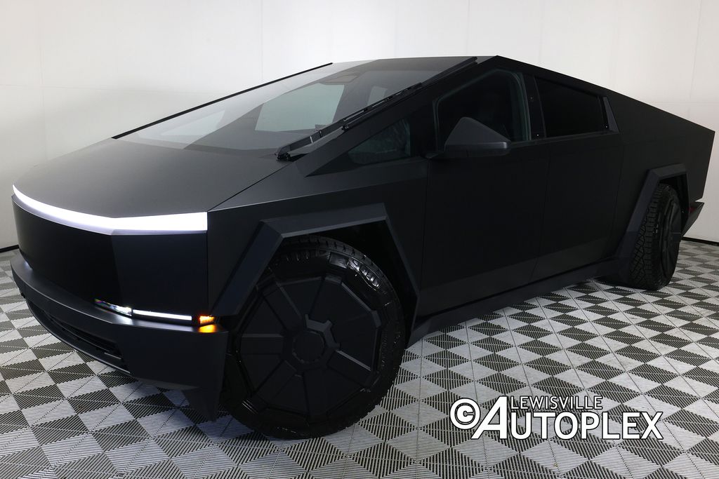 Matte Black Wrap 2024 Tesla Cybertruck Pickup Truck All-Wheel Drive 1-Speed Automatic