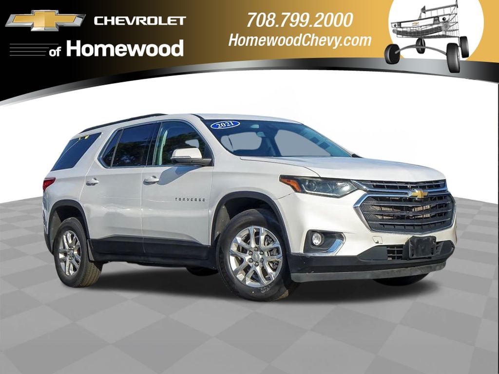 White (Iridescent Pearl Tricoat) 2021 Chevrolet Traverse SUV / Crossover Front-Wheel Drive 9-Speed Automatic