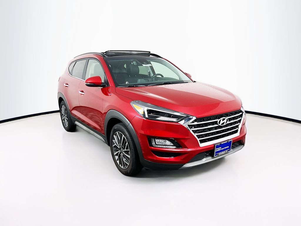 Red Crimson 2021 Hyundai Tucson Ultimate AWD SUV / Crossover All-Wheel Drive 6-Speed Automatic