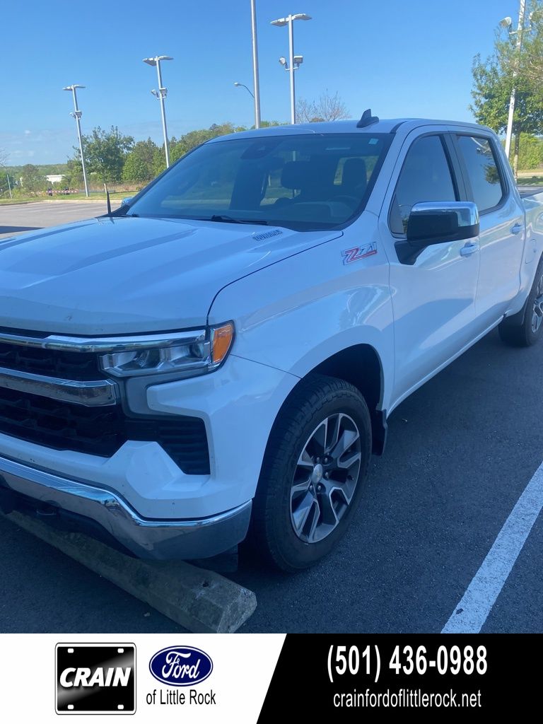 Summit White 2024 Chevrolet Silverado 1500 LT Crew Cab 4WD Pickup Truck Four-Wheel Drive Automatic